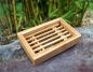 Preview: Gitter-Seifenablage aus Bambus